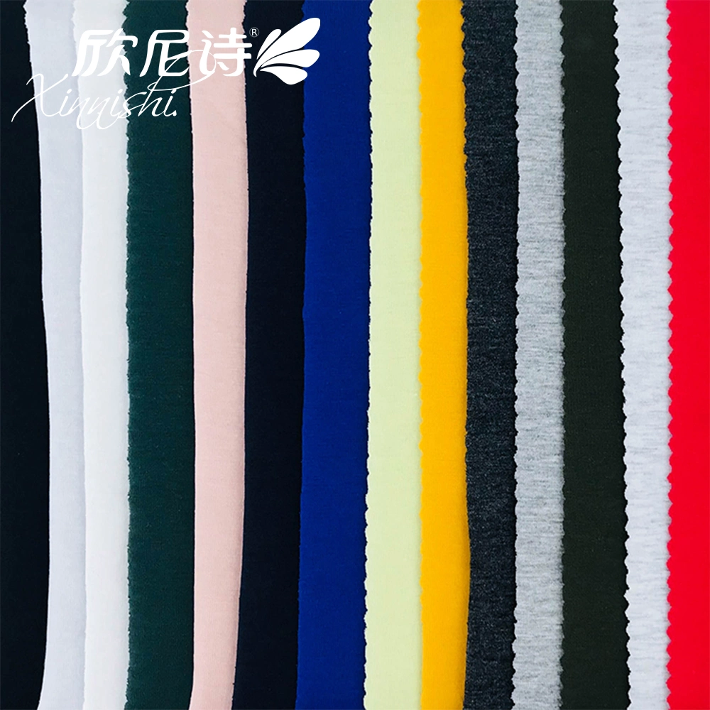 100% Cotton Jersey Fabric Weft Knitted Plain Textile Fabric for Underwear Bra Sportswear Garment